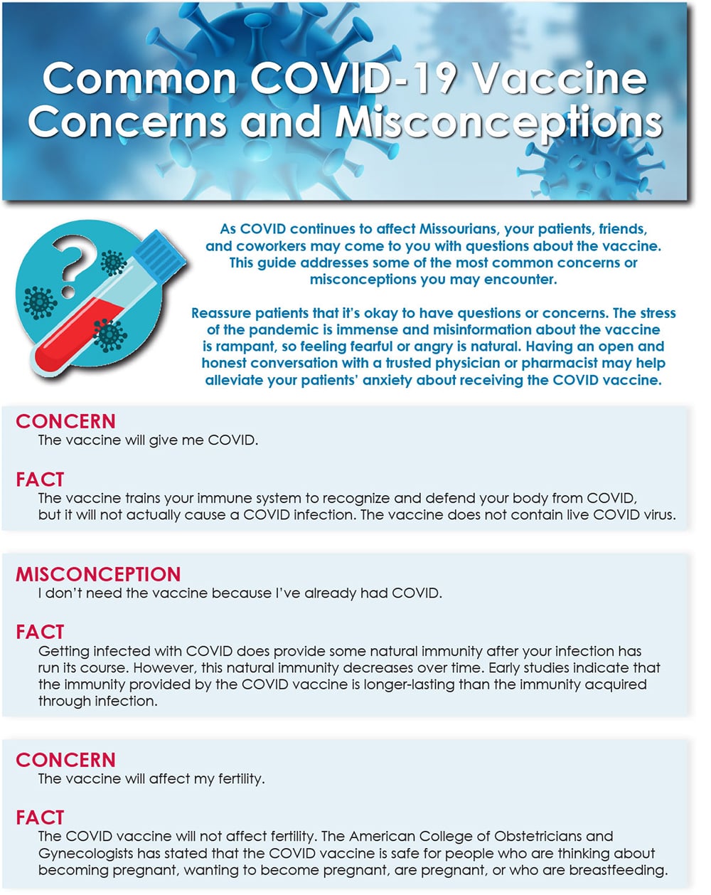 COVID Vaccine Concerns and Misconceptions