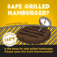 Safe Grilled Hamburgers